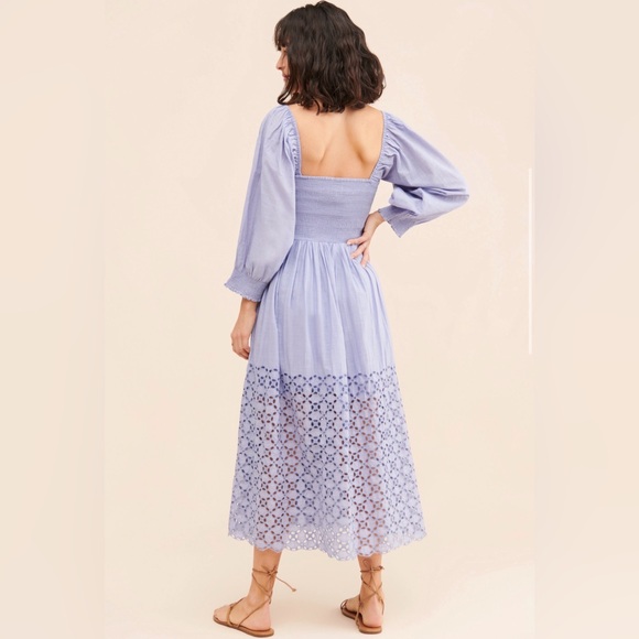 FREE PEOPLE Perfect Storm Midi Dress in periwinkle blue, sz MD - Picture 2 of 6